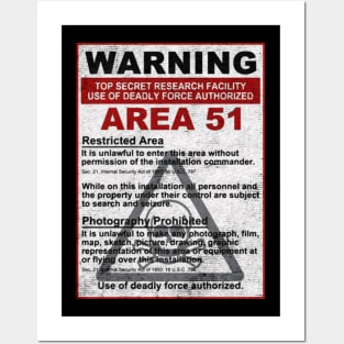 Area 51 Warning Posters and Art